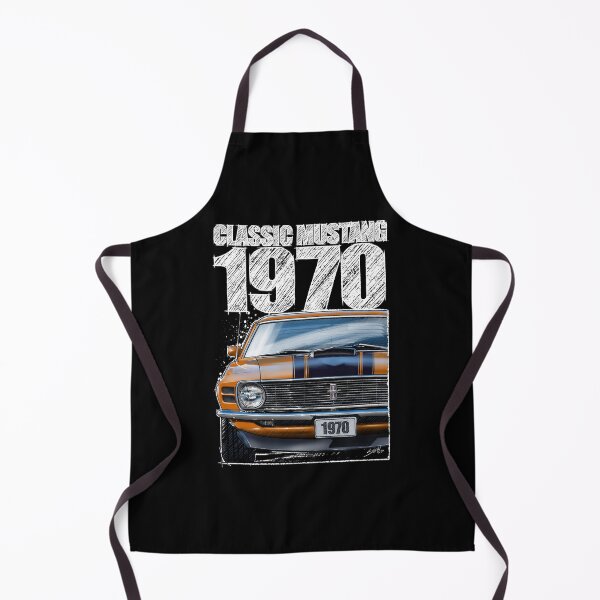Item preview, Classic Mustang 1970 Front View Grabber Orange – Vintage Muscle Car Illustration (Dark Background) designed and sold by Petrolhead T-Shirts and Art.
