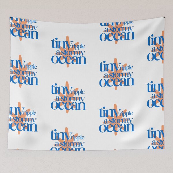 Item preview, Tiny ripple in a stormy ocean (coral) designed and sold by L0tteKar0tte.