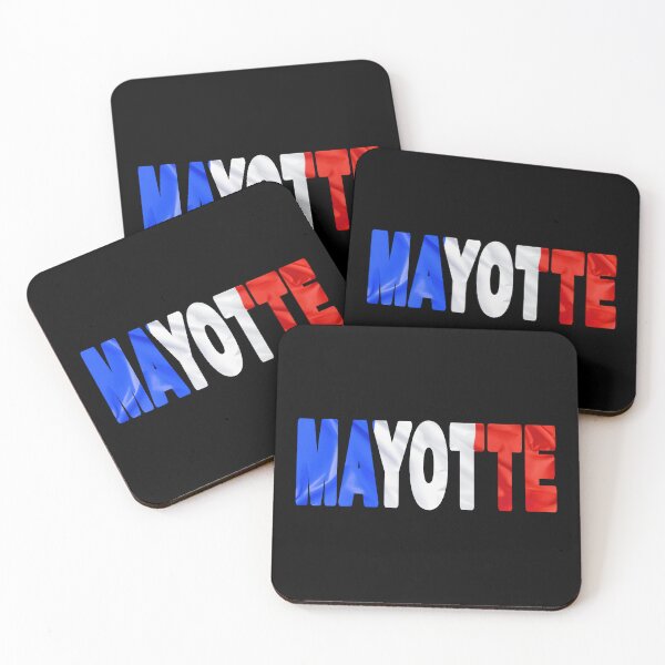 Item preview, MAYOTTE - Flag Flying in Wind cut to Letters Souvenir Sticker Shirt designed and sold by Adam Gormley.