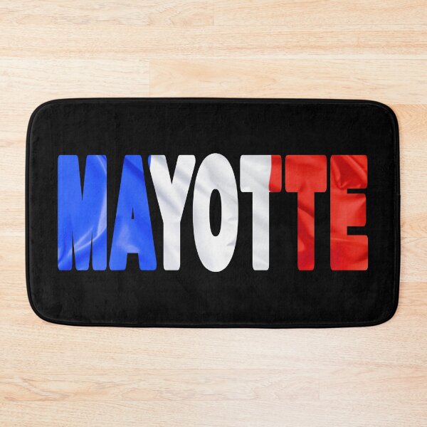Item preview, MAYOTTE - Flag Flying in Wind cut to Letters Souvenir Sticker Shirt designed and sold by Adam Gormley.