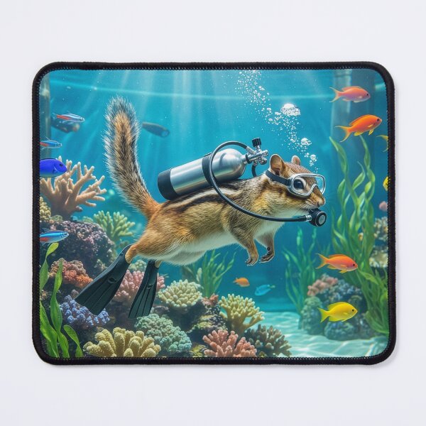 Item preview, Intrepid Chipmunk Scuba Dives in Aquarium designed and sold by Tridentulus.