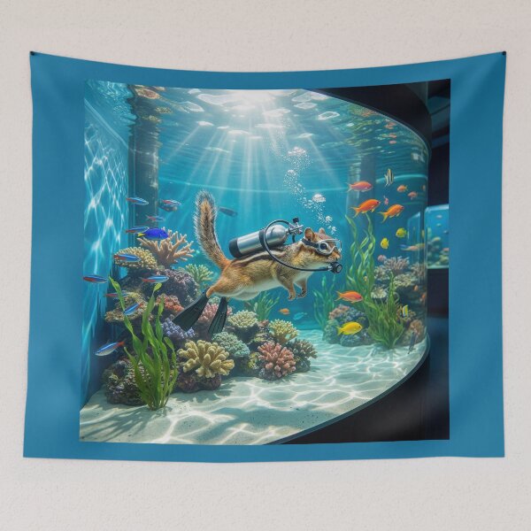 Item preview, Intrepid Chipmunk Scuba Dives in Aquarium designed and sold by Tridentulus.