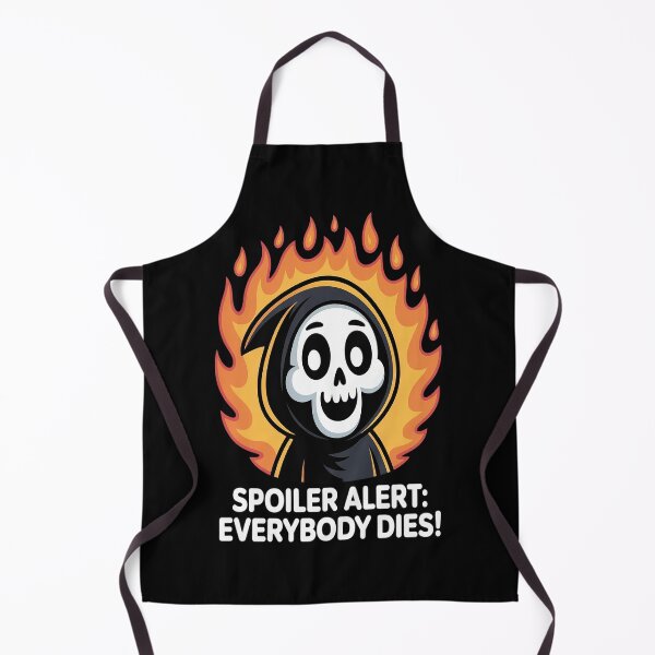 Item preview, Spoiler Alert Everybody Dies Kawaii Grim Reaper Pun designed and sold by orlodrake.