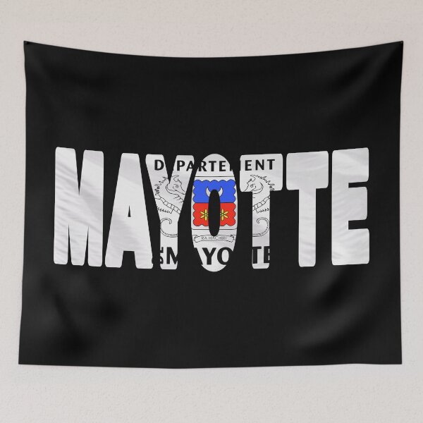 Item preview, MAYOTTE - Flag Flying in Wind cut to Letters Souvenir Sticker Shirt designed and sold by Adam Gormley.