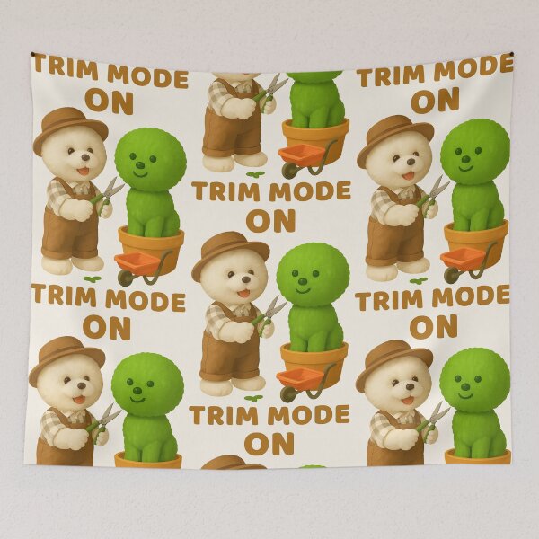 Item preview, Dog Gardener Bichon Topiary Trim Surreal  designed and sold by ZKOZKOHI.