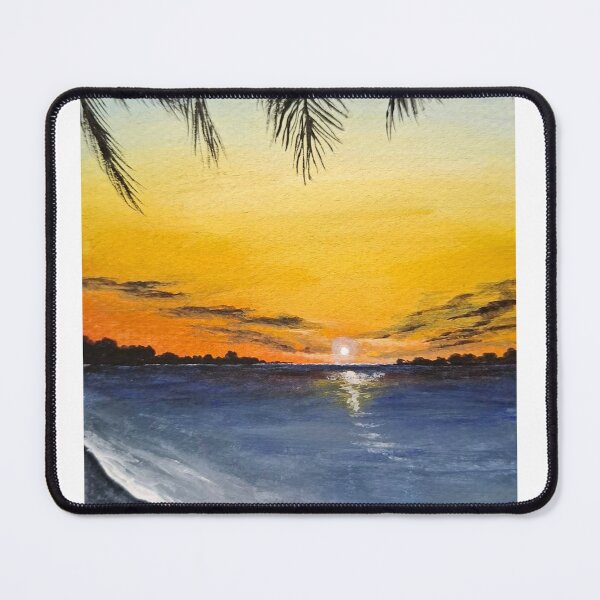 Item preview, Peaceful Sunset Painting - Peaceful Ocean Art, Home Wall Decor designed and sold by CoriAlexiArt.