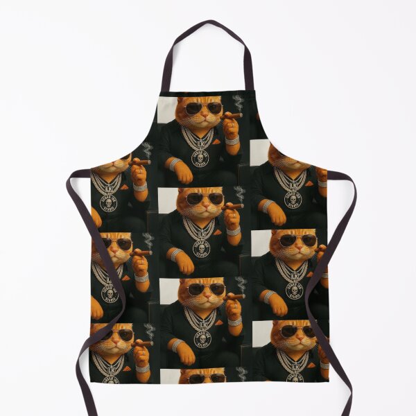 Item preview,  Boss Cat Rapper Smoking Cigar with Bling designed and sold by Urban-InkStudio.