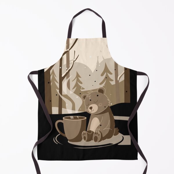 Item preview, Curled Cozy Bear with Cocoa – Hygge Winter Illustration designed and sold by Shop9999.