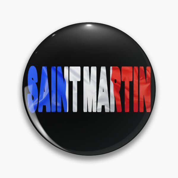 Item preview, SAINT MARTIN - Flag Flying in Wind cut to Letters Souvenir Sticker Shirt designed and sold by Adam Gormley.
