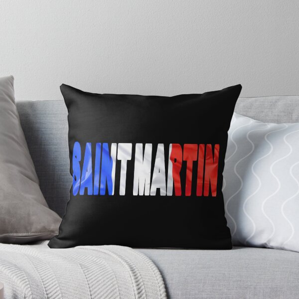 Item preview, SAINT MARTIN - Flag Flying in Wind cut to Letters Souvenir Sticker Shirt designed and sold by Adam Gormley.