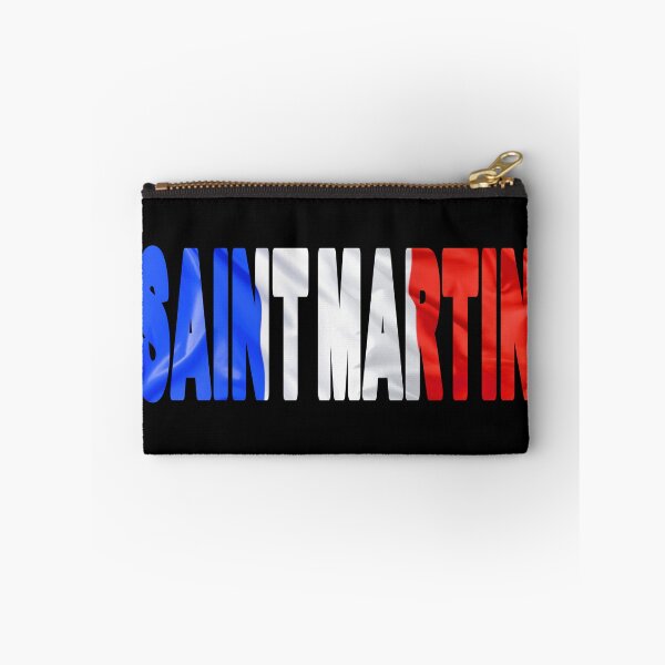Item preview, SAINT MARTIN - Flag Flying in Wind cut to Letters Souvenir Sticker Shirt designed and sold by Adam Gormley.