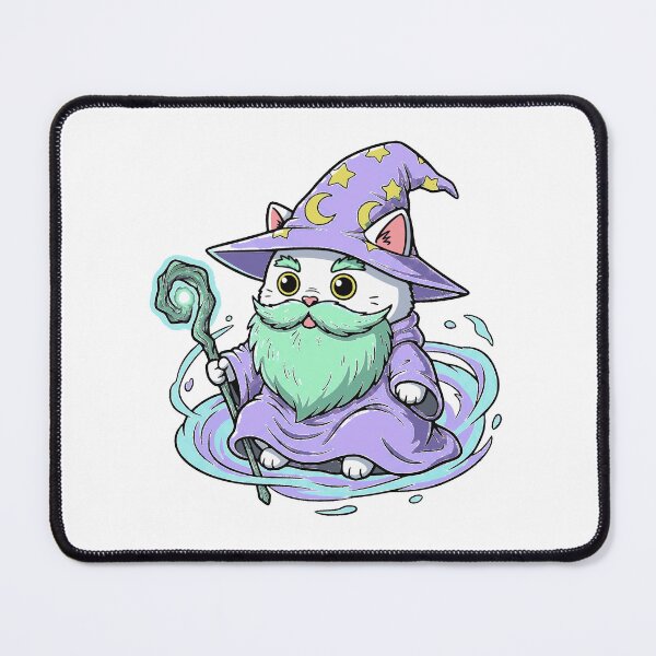 Item preview, Arcane Whiskers: Enchanted Wizard Cat Spellbound Art designed and sold by MartinxMarie.
