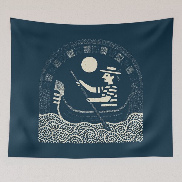Item preview, Moonlit Row Through Gentle Waters designed and sold by EdvvinStudios.