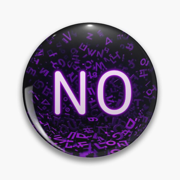 Item preview, Neon NO – Bold Purple Typography Art with Dark Abstract Letters designed and sold by PixelVibe782.