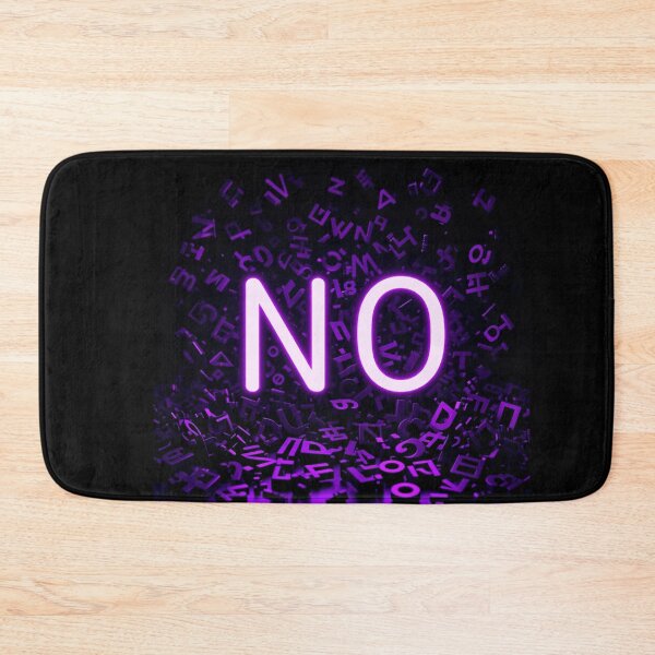 Item preview, Neon NO – Bold Purple Typography Art with Dark Abstract Letters designed and sold by PixelVibe782.