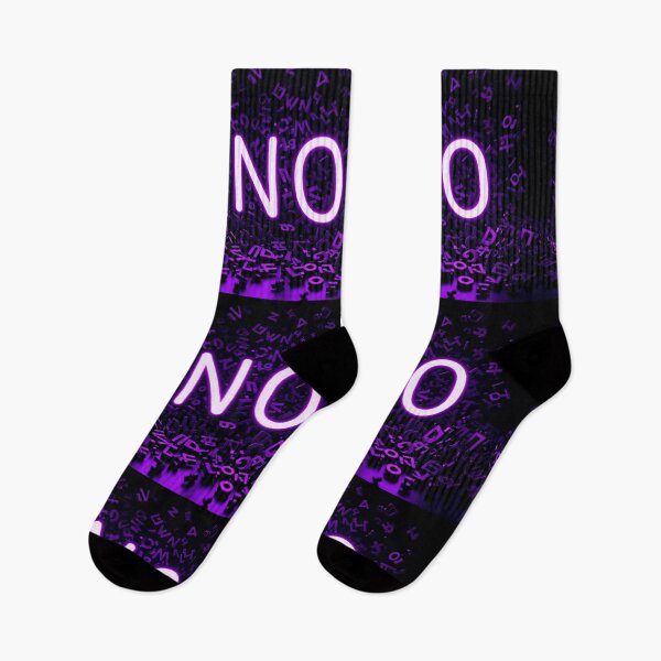 Item preview, Neon NO – Bold Purple Typography Art with Dark Abstract Letters designed and sold by PixelVibe782.