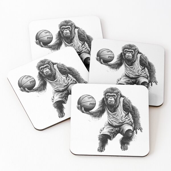 Item preview, Basketball Gorilla Art | Animal Athlete Illustration | Funny Sports Character Design designed and sold by inkoutninja.