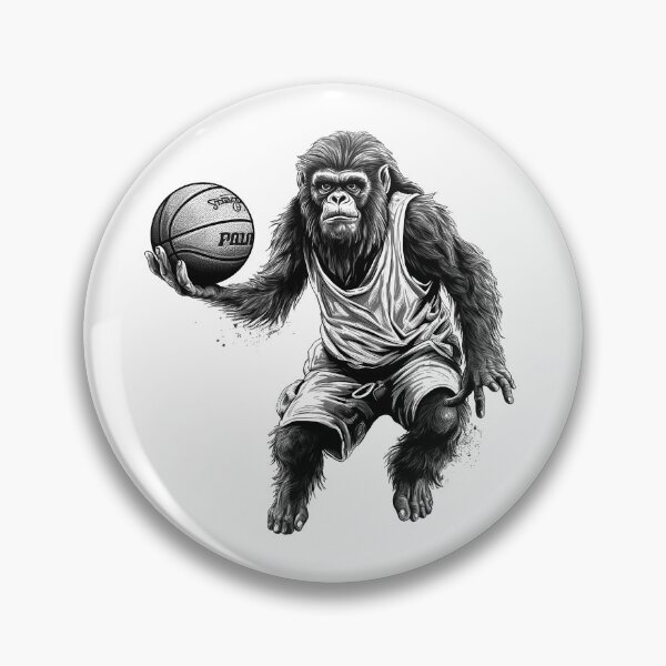 Artikelvorschau, Basketball-Gorilla-Kunst | Tierische Athletenillustration | Lustiges Sportfigurendesign entworfen und verkauft von inkoutninja.
