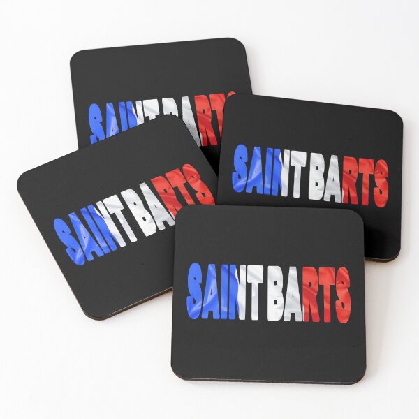 Item preview, SAINT BARTS - Flag Flying in Wind cut to Letters Souvenir Sticker Shirt designed and sold by Adam Gormley.