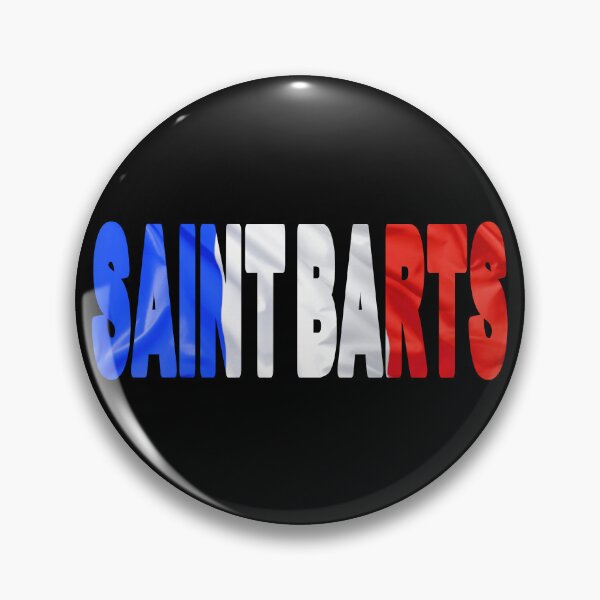 Item preview, SAINT BARTS - Flag Flying in Wind cut to Letters Souvenir Sticker Shirt designed and sold by Adam Gormley.