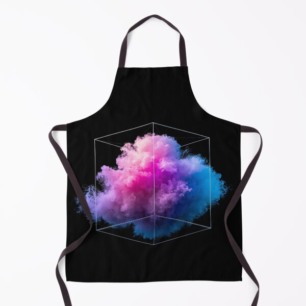 Item preview, Dream Contained – Surreal Cloud Floating Inside a Geometric Cube designed and sold by PixelVibe782.