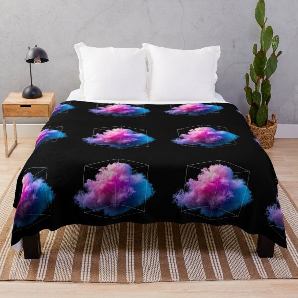 Item preview, Dream Contained – Surreal Cloud Floating Inside a Geometric Cube designed and sold by PixelVibe782.
