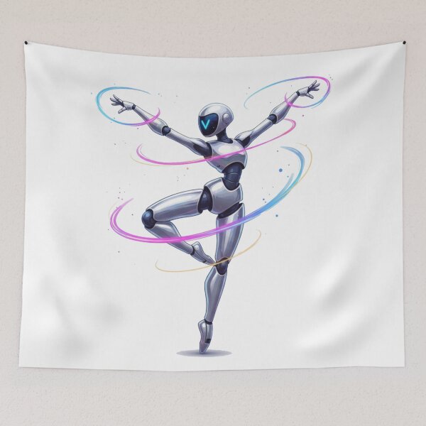 Item preview, Cybernetic Elegance: The Graceful Neon Dancing Android designed and sold by MartinxMarie.