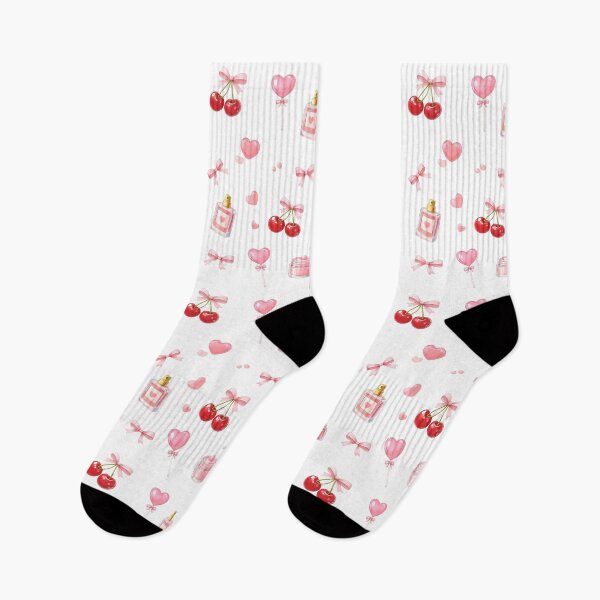 Item preview, Cute Pink Cherry & Bow Pattern – Kawaii Hearts Perfume Aesthetic Design designed and sold by Bored Duck.