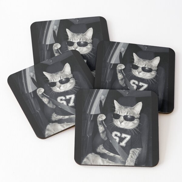 Item preview, Cool Cat Wearing Sunglasses Funny Road Trip Humor Photo Art designed and sold by SuziLope.
