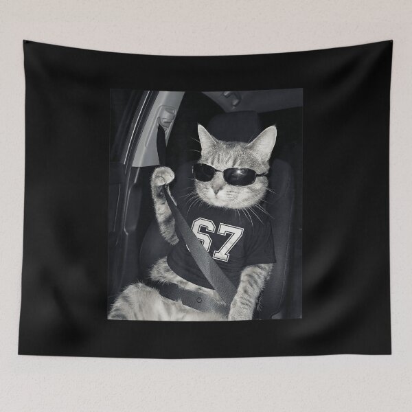 Item preview, Cool Cat Wearing Sunglasses Funny Road Trip Humor Photo Art designed and sold by SuziLope.