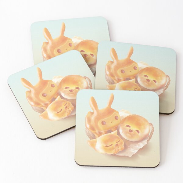Item preview, Animal Bread Basket – Smiling Bichon, Bunny & Bear designed and sold by ZKOZKOHI.