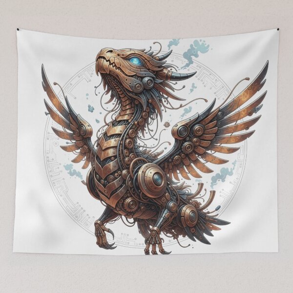 Item preview, Ancient Power Reborn: Mechanical Steampunk Dragon Art designed and sold by MartinxMarie.