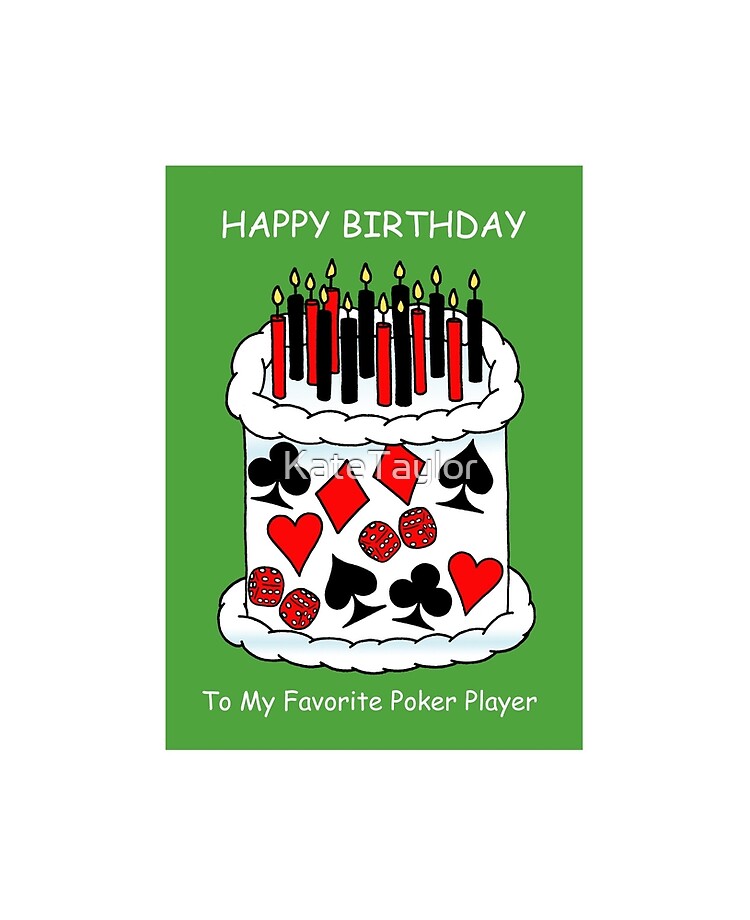 Coque Et Skin Adhesive Ipad Joyeux Anniversaire Au Gateau Aux Cartes A Jouer Aux Joueurs De Poker Par Katetaylor Redbubble