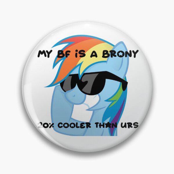 Item preview, rainbowdash "my bf is a brony, 20% cooler than urs" designed and sold by 444_Aaron_444.