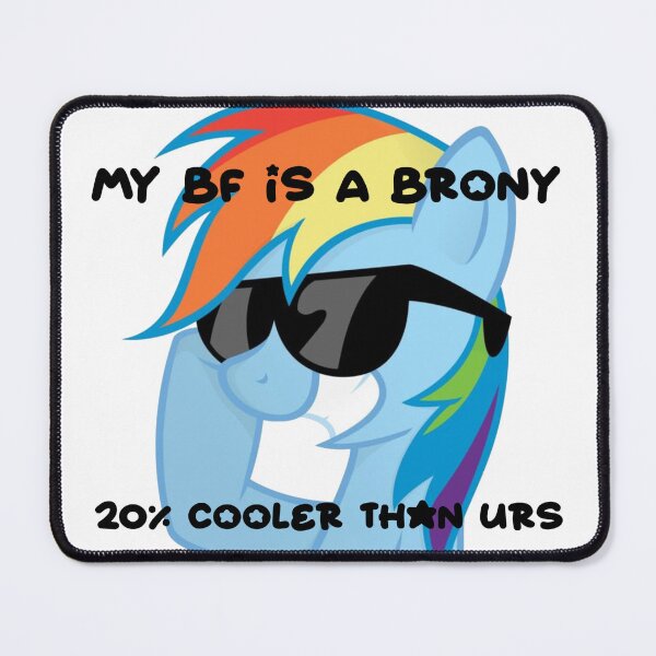 Item preview, rainbowdash "my bf is a brony, 20% cooler than urs" designed and sold by 444_Aaron_444.