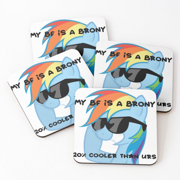 Item preview, rainbowdash "my bf is a brony, 20% cooler than urs" designed and sold by 444_Aaron_444.