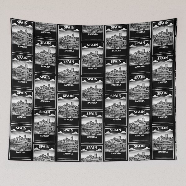 Item preview, Zamora Spain Linocut Style  designed and sold by Thistle-TShop.