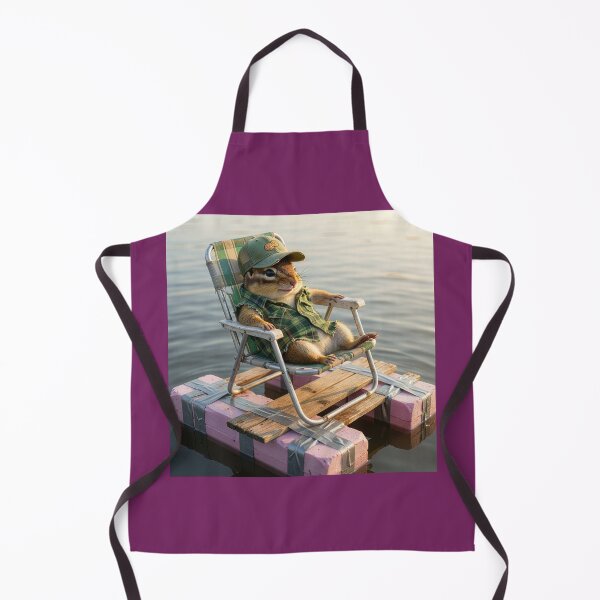 Item preview, Chipmunk Relaxes on His Homemade Pontoon Boat designed and sold by Tridentulus.