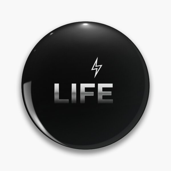 Item preview, LIFE Voltage – Minimal Silver Typography with Electric Energy designed and sold by PixelVibe782.