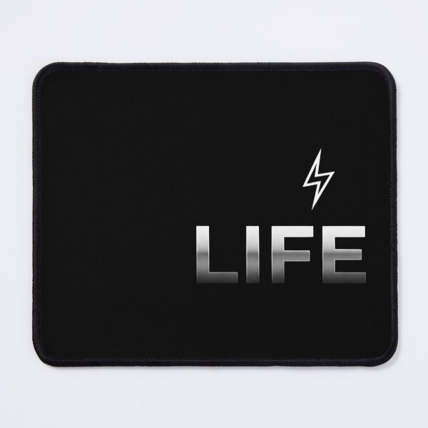 Item preview, LIFE Voltage – Minimal Silver Typography with Electric Energy designed and sold by PixelVibe782.