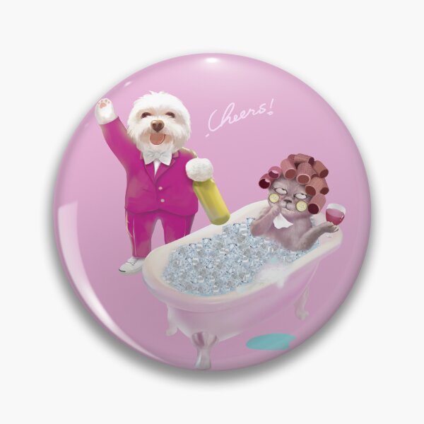 Item preview, Spa Party — Smiling Bichon & Miss Meow Cheers designed and sold by ZKOZKOHI.