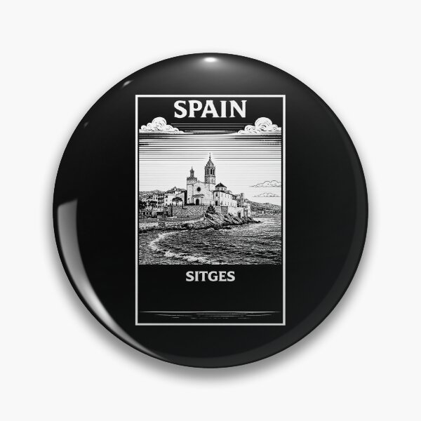 Item preview, Sitges Spain Linocut Style  designed and sold by Thistle-TShop.