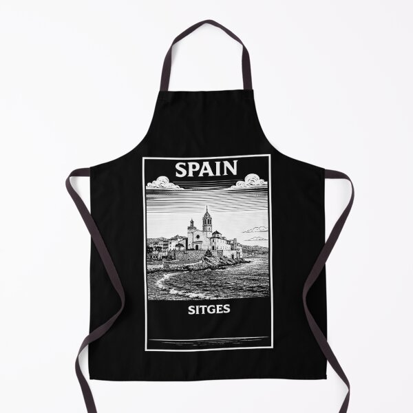 Item preview, Sitges Spain Linocut Style designed and sold by Thistle-TShop.