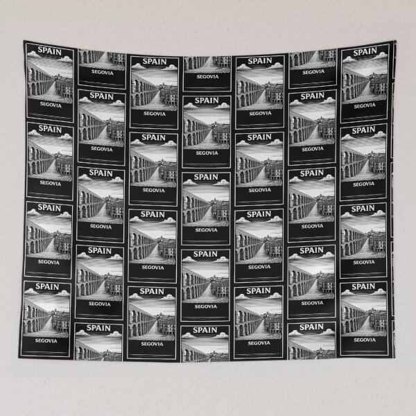 Item preview, Segovia Spain Linocut Style  designed and sold by Thistle-TShop.