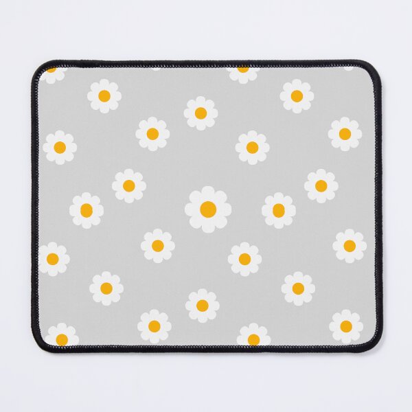 Item preview, White daisies seamless repeating pattern on a gray background designed and sold by Relaxtarot.