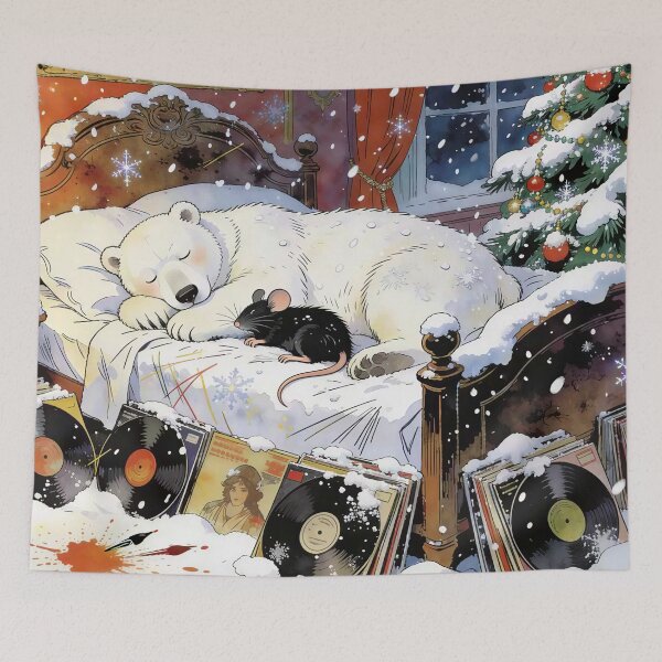 Item preview, Rat and Bear Sleeping Since Christmas designed and sold by M-Y-A-R-T-.