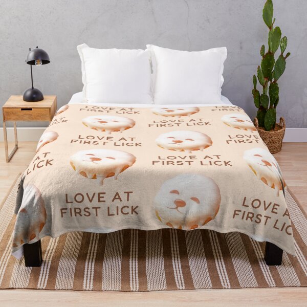 Item preview, Love at First Lick – Glazed Donut Smiling Bichon designed and sold by ZKOZKOHI.