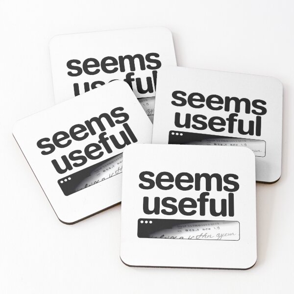 Item preview, Seems Useful Funny Internet Sarcasm Minimalist Aesthetic Art designed and sold by SplashTastic.