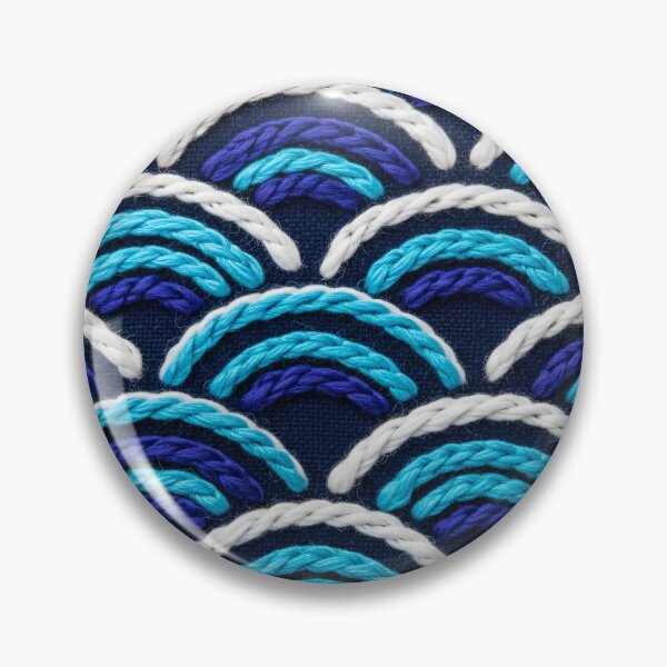 Item preview, Ocean Wave Embroidery Pattern designed and sold by Kaleidoscope Print.