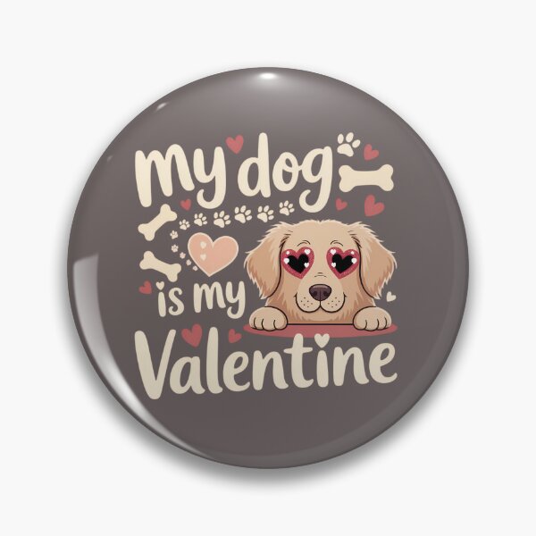 Item preview, My Dog Is My Valentine Funny Pet Single Anti Valentine Typography Humor Shirt designed and sold by GiftsForge.